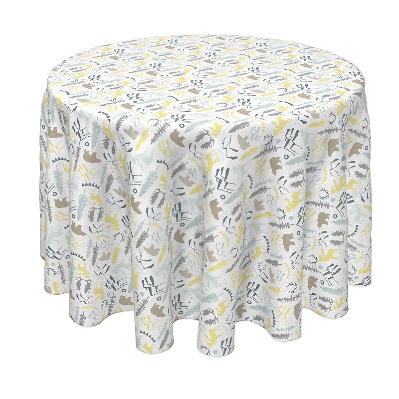 Round Tablecloth， 100% Polyester， 70 Round， Wild in Nature