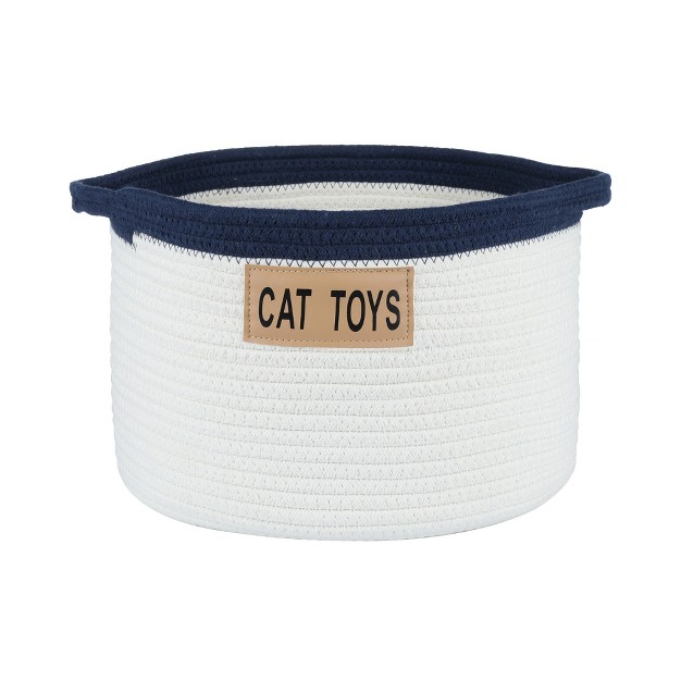 Midlee Cat Toy Rope Cotton Basket