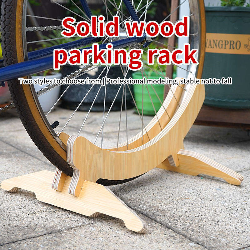 TIANJI bike rack home free stand bike rack parking wooden bike rack