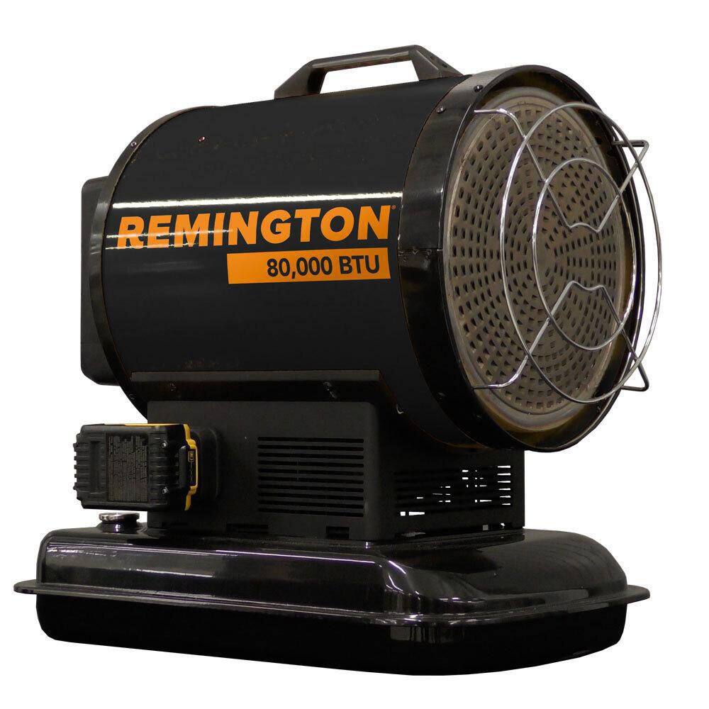 Remington 80000 BTU Battery Operated KeroseneDiesel Radiant Space Heater with Thermostat - Battery Not Included REM-80TBOA-OFR-B