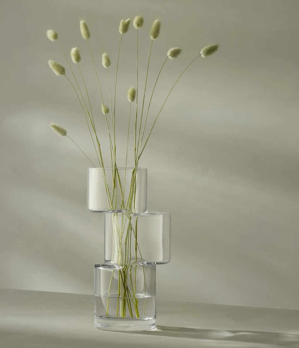 Tier Vase H26cm Clear