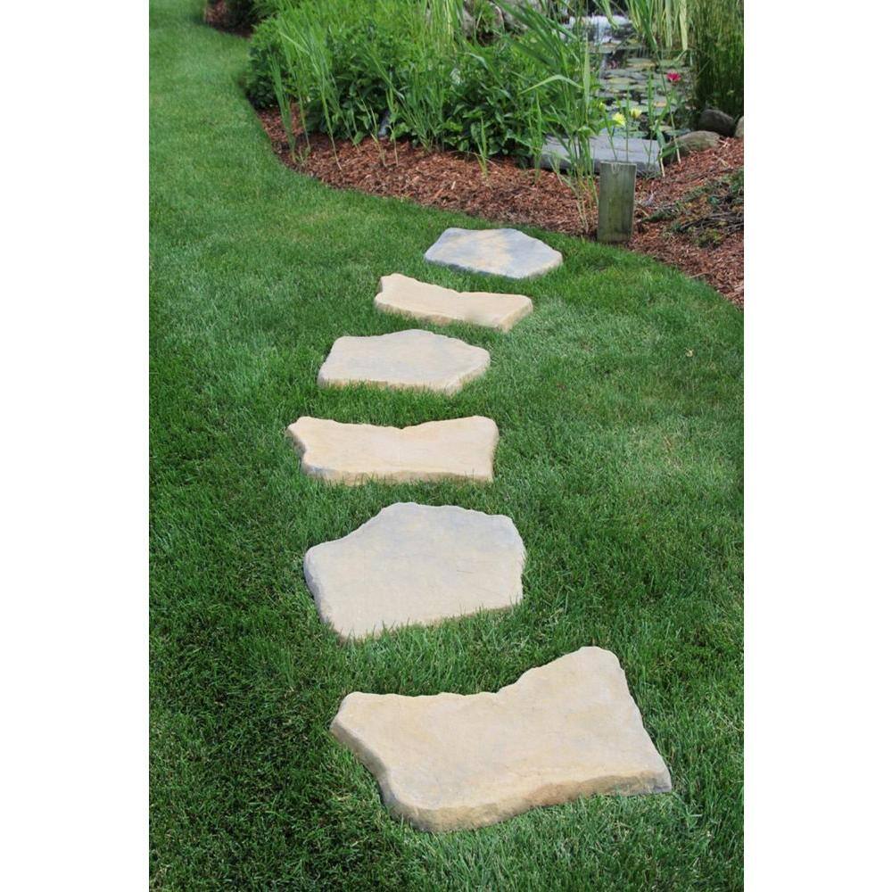 Nantucket Pavers 20 in. x 21 in. Irregular Tan Variegated Concrete Step Stones Kit (20-Piece) 52204