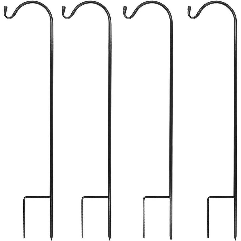 Sorbus Extendable Garden Planter Stakes Shepherd's Hooks (4-Pack) GRDN-STKHD4