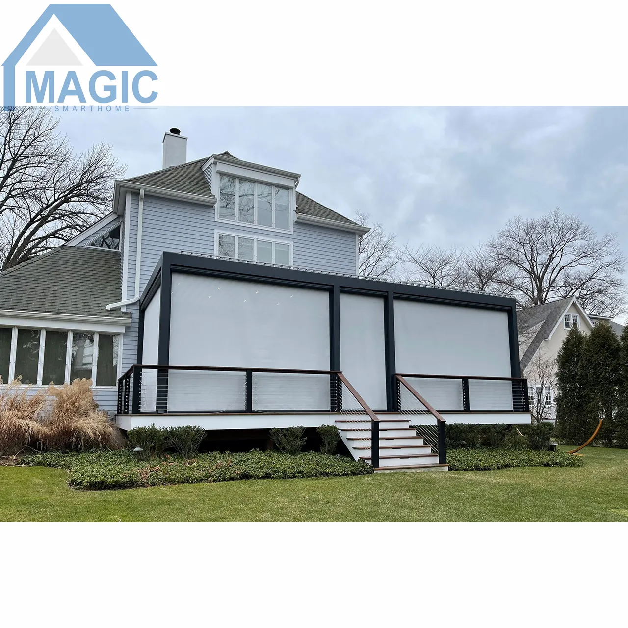 Magic Smart Home factory direct sales outdoor aluminum pergola gazebo 3x3 4x4 3x6 easy installation DIY product