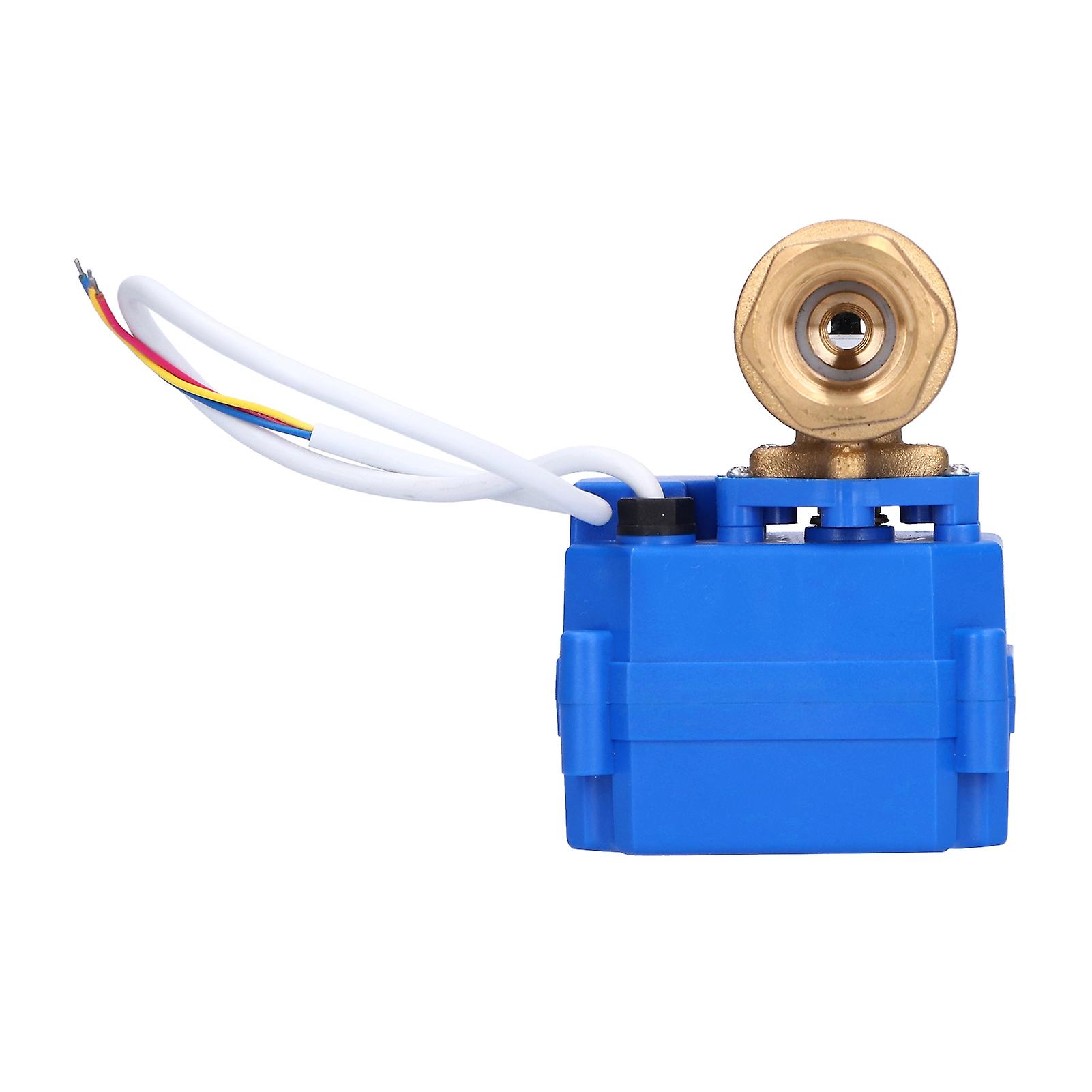 Motorized Ball Valve DN15 Brass Mini Electric Hydraulic Pipe Fittings with Indication DC9‑24V