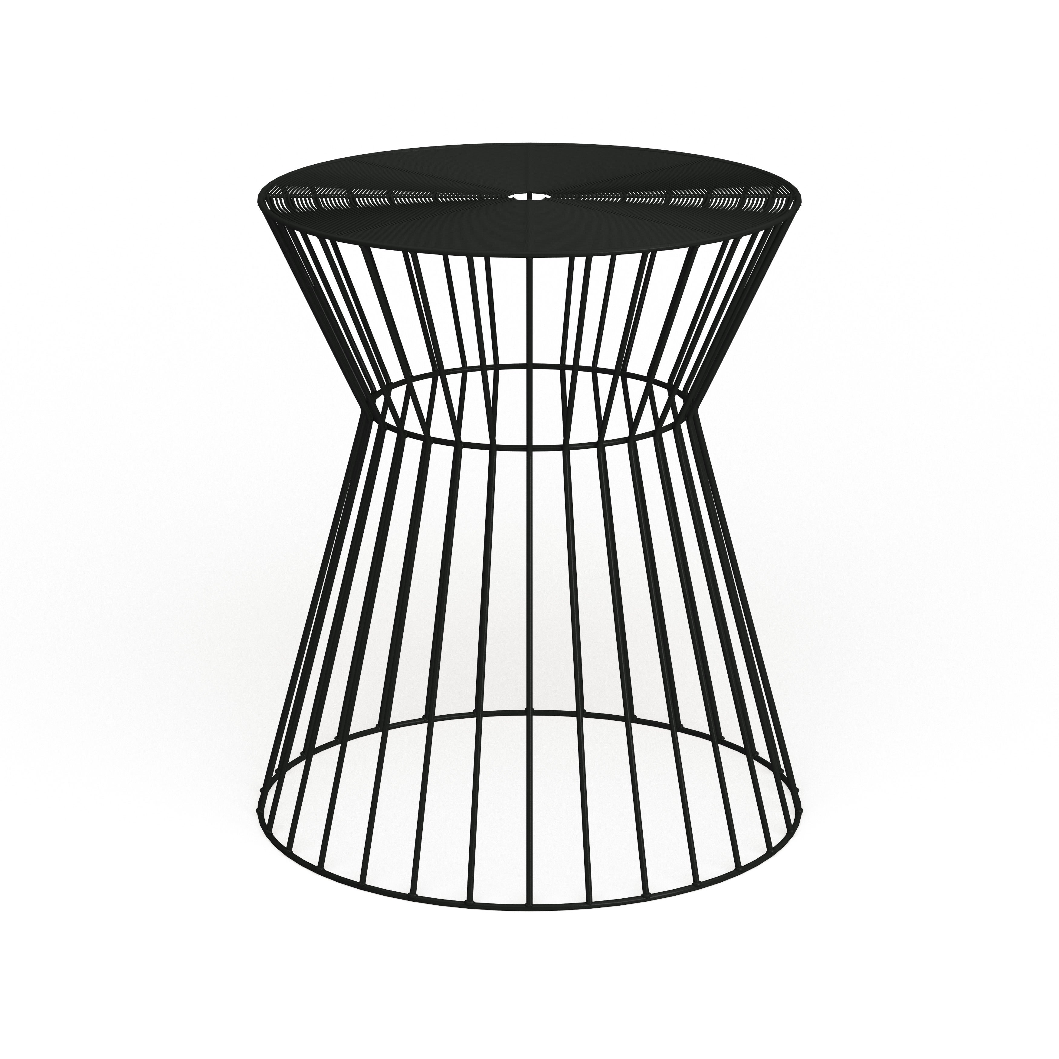 SAFAVIEH Steelworks Iron Wires Black Accent Stool