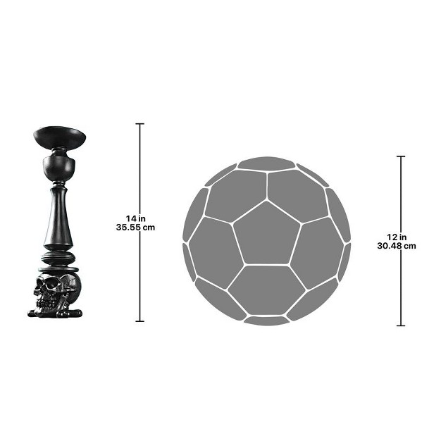 Design Toscano Shadow Of Darkness Skull And Bones Candlestick