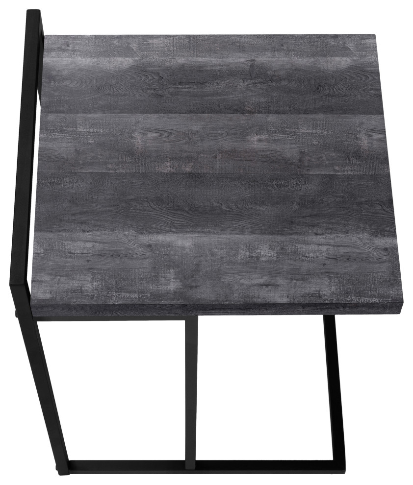 Side Table  C Table 25 quotH  Brown Reclaimed Wood Look  Black Metal   Industrial   Side Tables And End Tables   by Monarch Specialties  Houzz