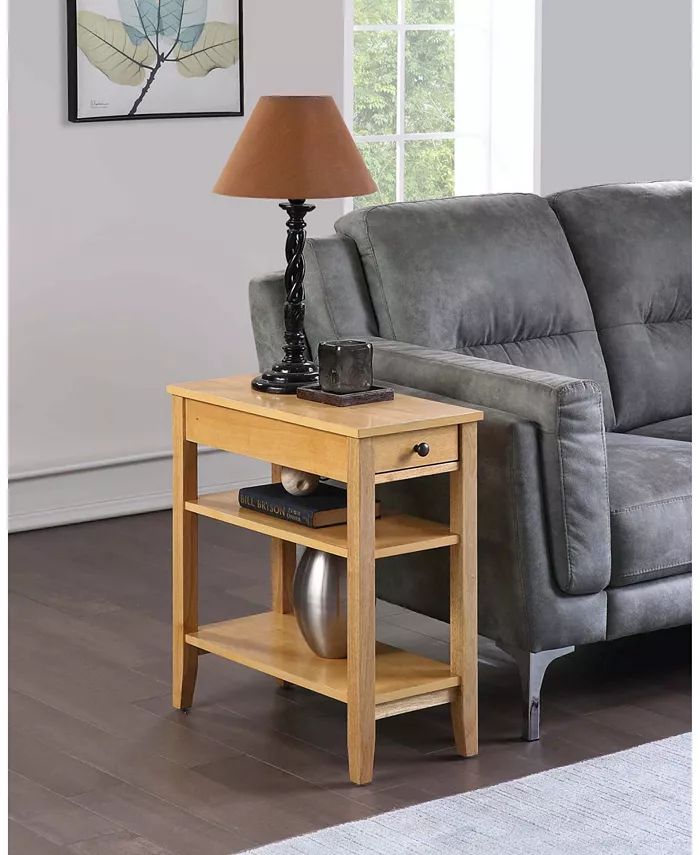 Convenience Concepts American Heritage Three Tier End Table With Drawer