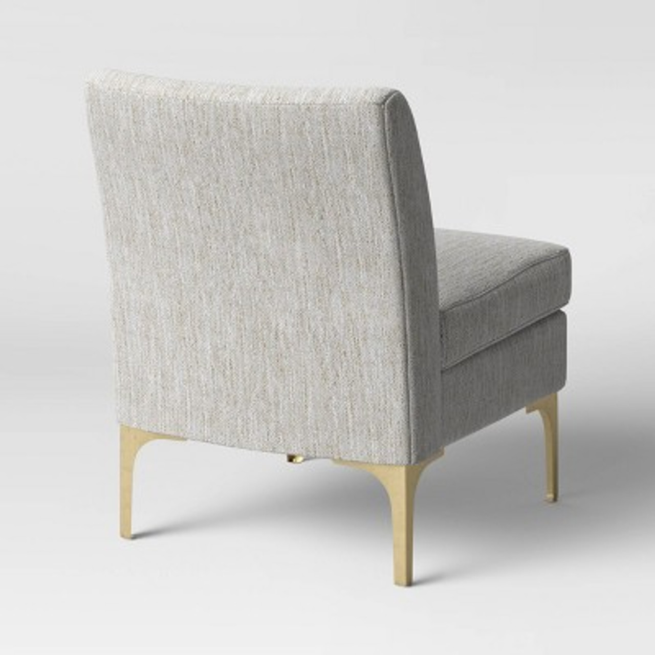 Joslyn Brass Leg Fully Assembled Accent Chair Gray Woven - Project 62™