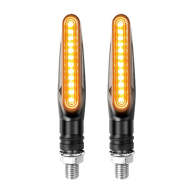 2pcs Universal Motorcycle Led Turn Signals Light Flowing Water Flashing Indicator Sequential Tail Running Lamp Blinker Flasher