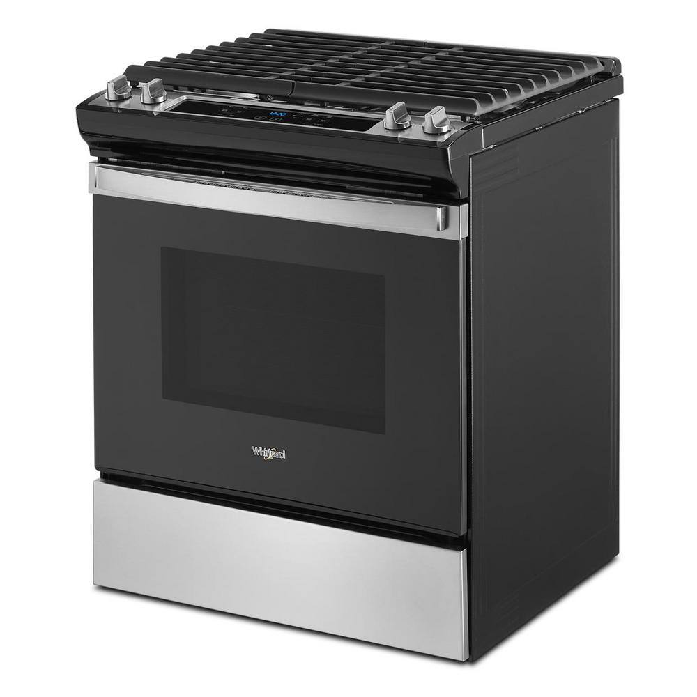 Whirlpool 30 in. 5.0 cu.ft. Gas Range with Self-Cleaning Oven in Stainless Steel WEG515S0LS