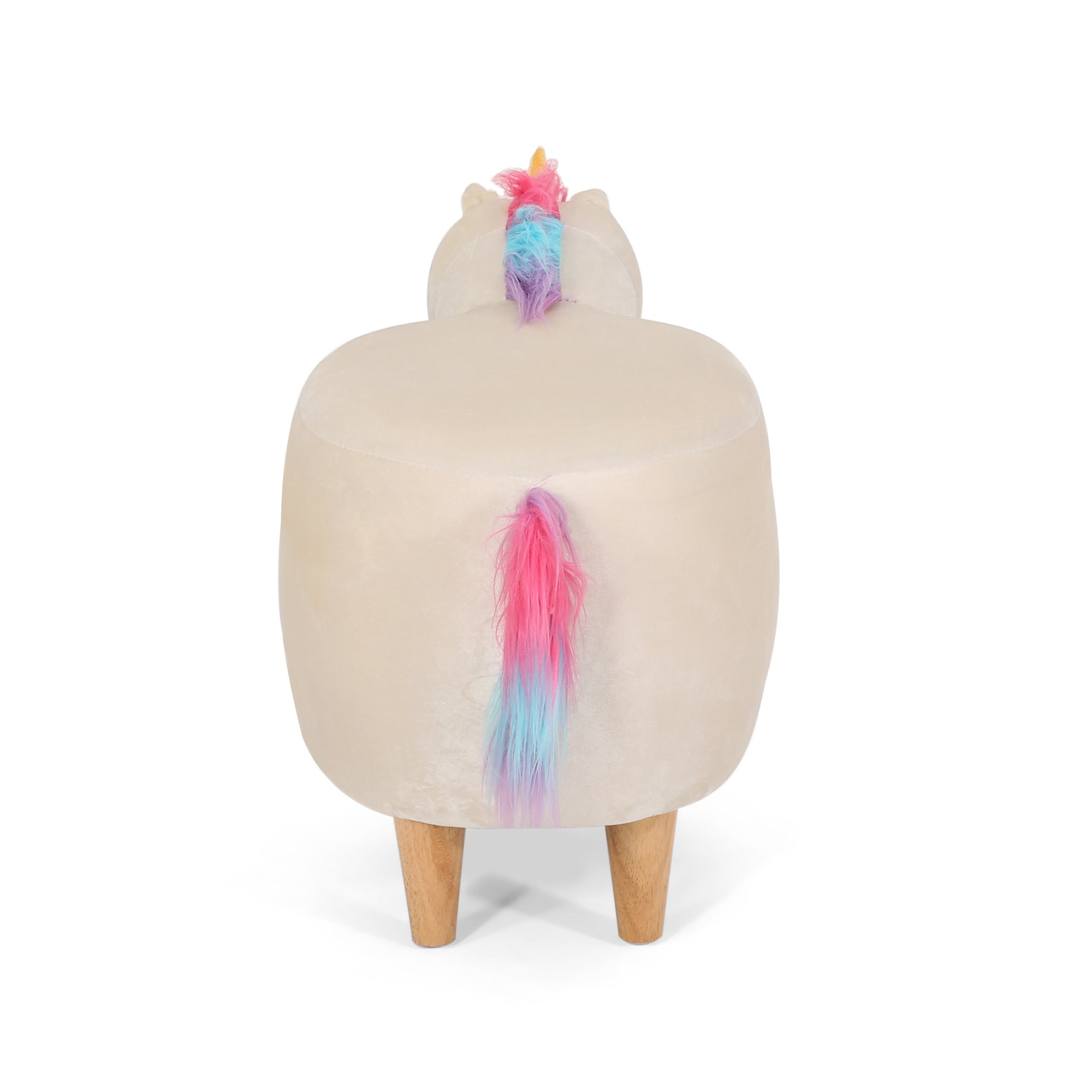 Saney Velvet Unicorn Ottoman