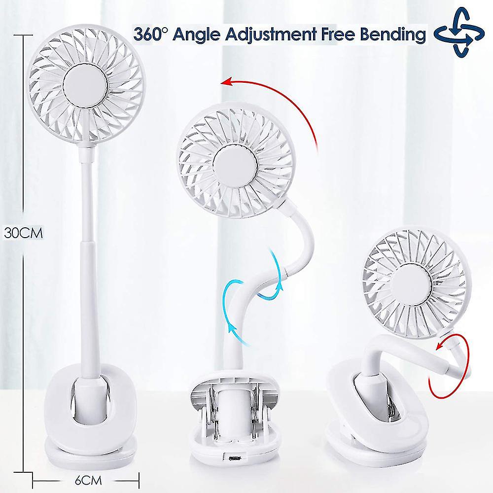 Clip Fan Rechargeable Battery Operated Clip On Mini Desk Fan For Baby