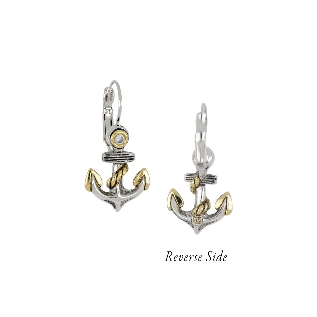 John Medeiros  Ocean Images Seaside Collection Anchor Earrings