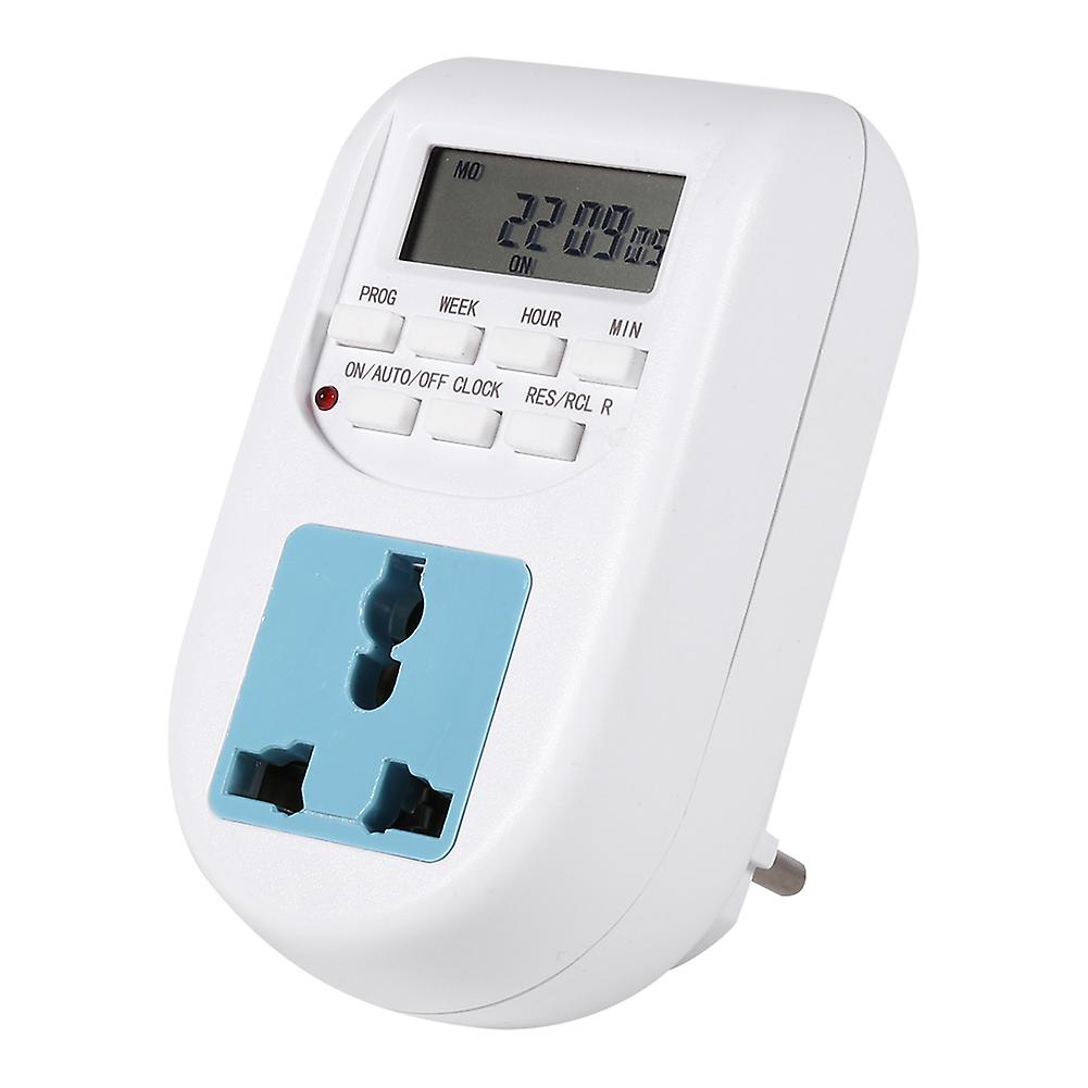 1pc Ac220v-240v Multifunctional Lcd Digital Timer Socket Timing Outlet Switch Eu Plug New