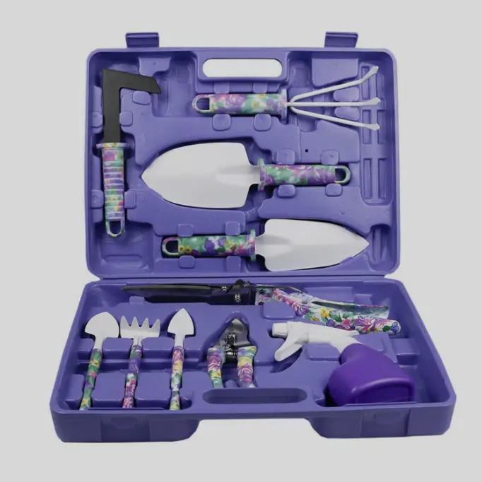 12 Piece Garden Tools Set Gardening Hand Tool Kits With Storage Case Planting Weeding Trimming Loosening Transplanting Tools