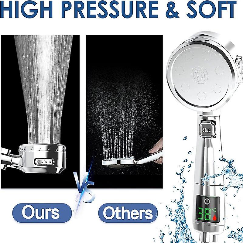 Youpin Shower Head High Pressure Handheld Bathroom Water Saving Pressurized Adjustable Spray Led Digital Temperature Display