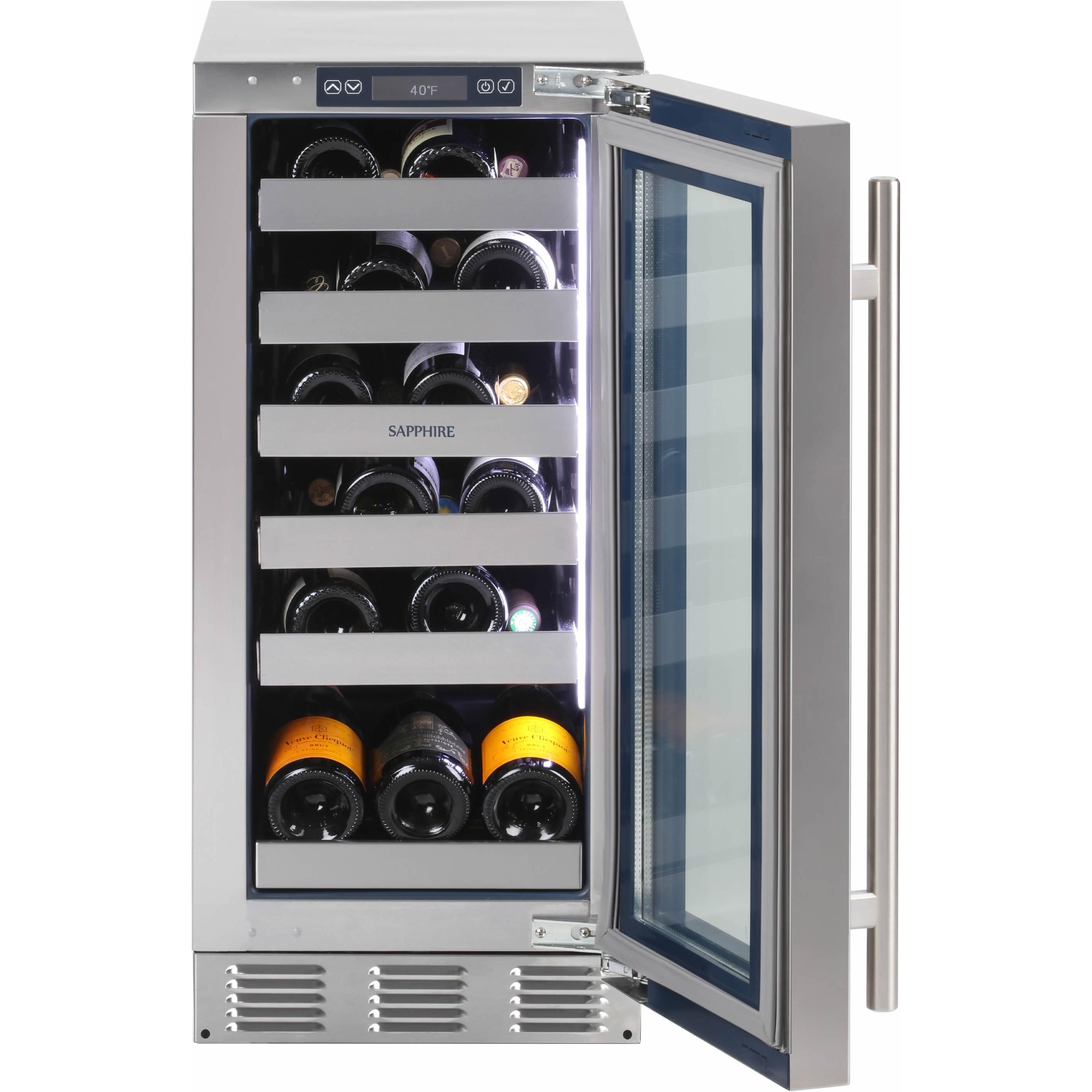 Sapphire 51-Bottle Wine Cooler with Single Zones SW15SZSS