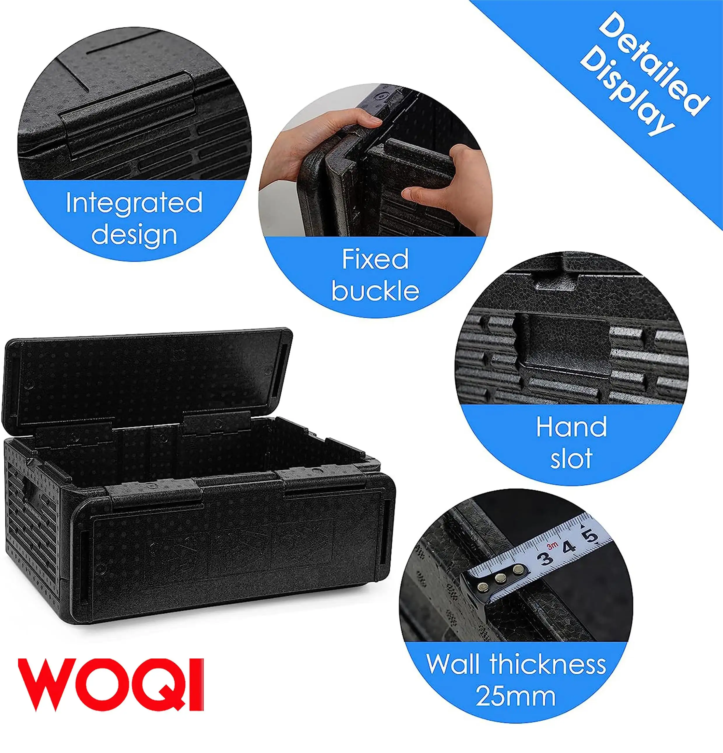 WOQI camping large insulated cooling box  waterproof   foldable and warm portable cooler