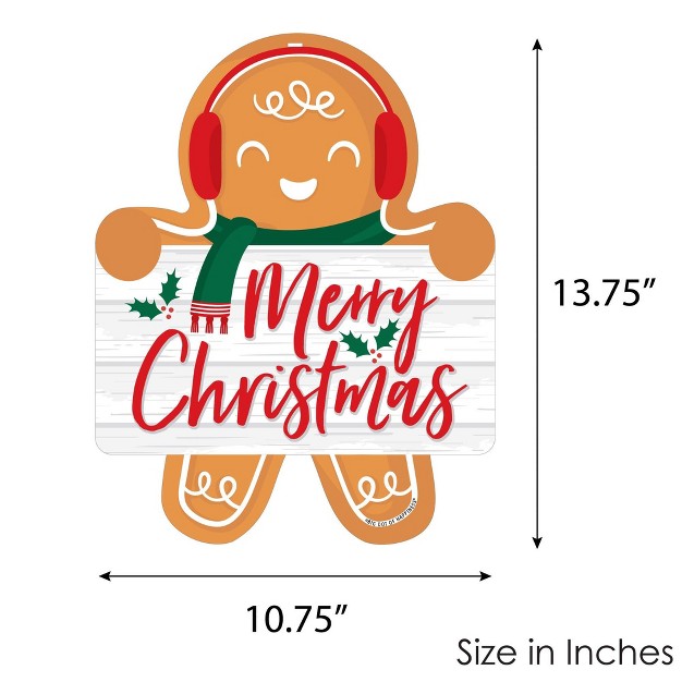 Big Dot Of Happiness Gingerbread Christmas Hanging Porch Gingerbread Man Holiday Party Outdoor Decorations Front Door Decor 1 Piece Sign