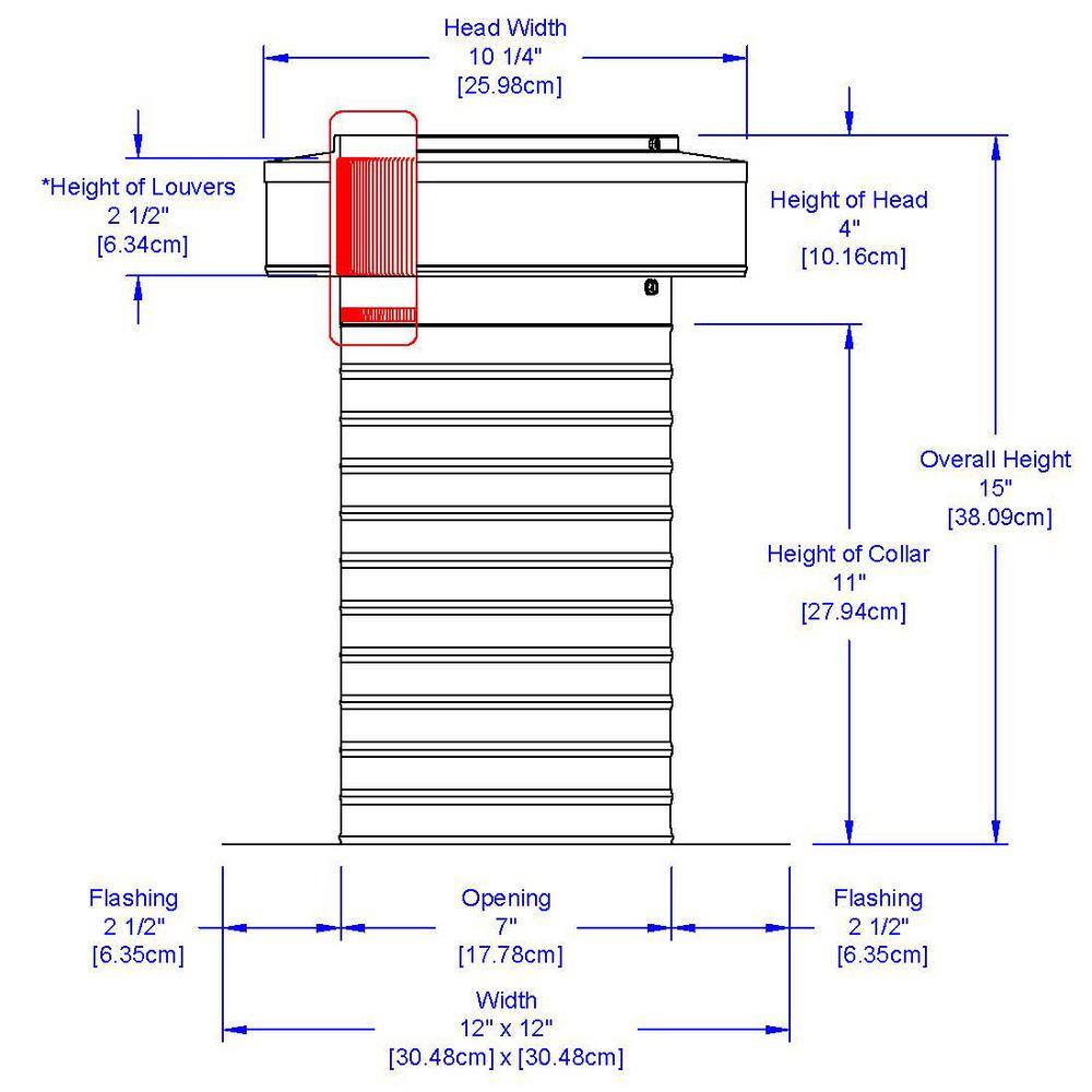 Active Ventilation 7 in. Dia Keepa Vent an Aluminum Roof Vent for Flat Roofs KV-7