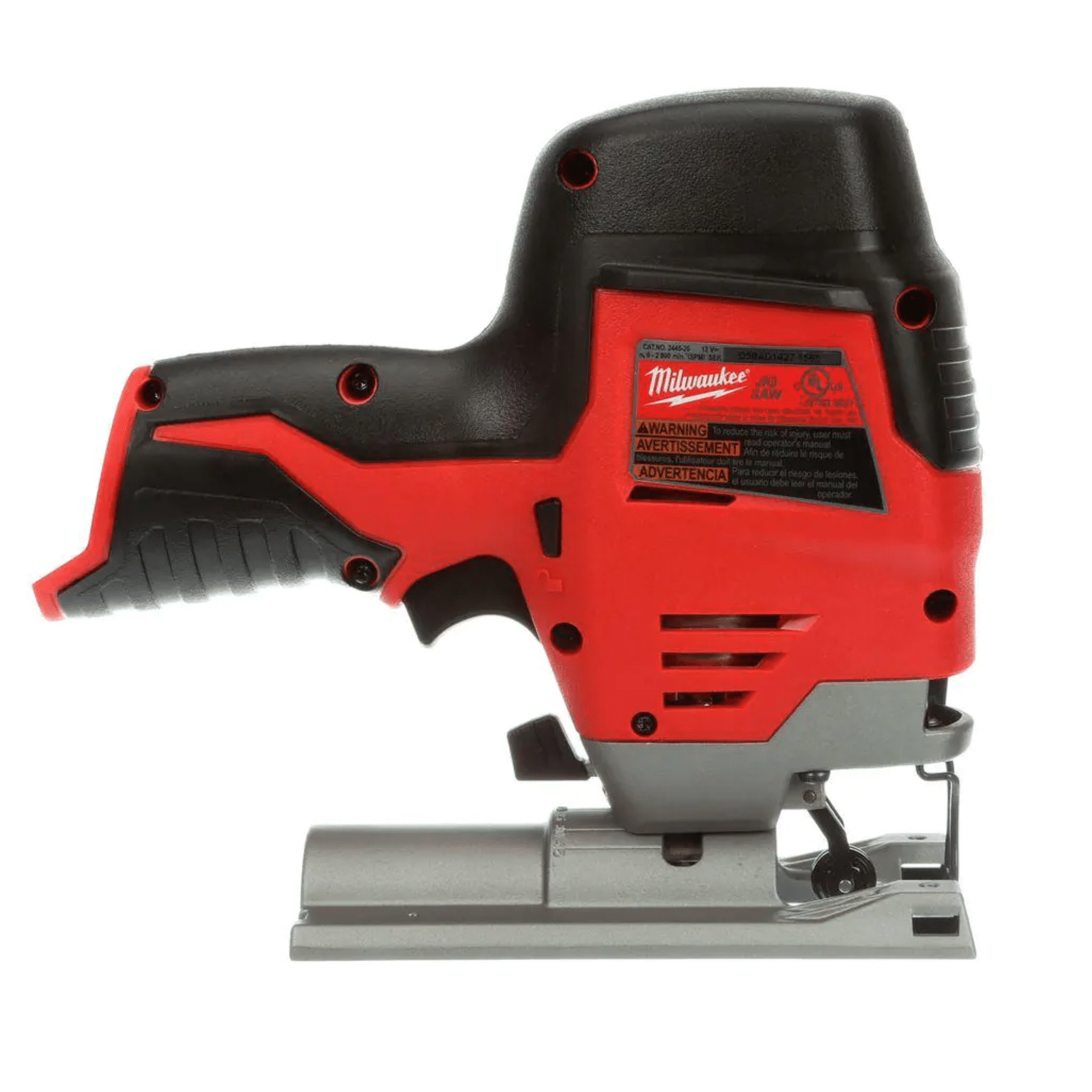 Milwaukee M12 12-Volt Lithium-Ion Cordless Jig Saw with M12 10 oz. Caulk and Adhesive Gun and 6.0 Ah XC Battery Pack (2445-20-2441-20-48-11-2460)