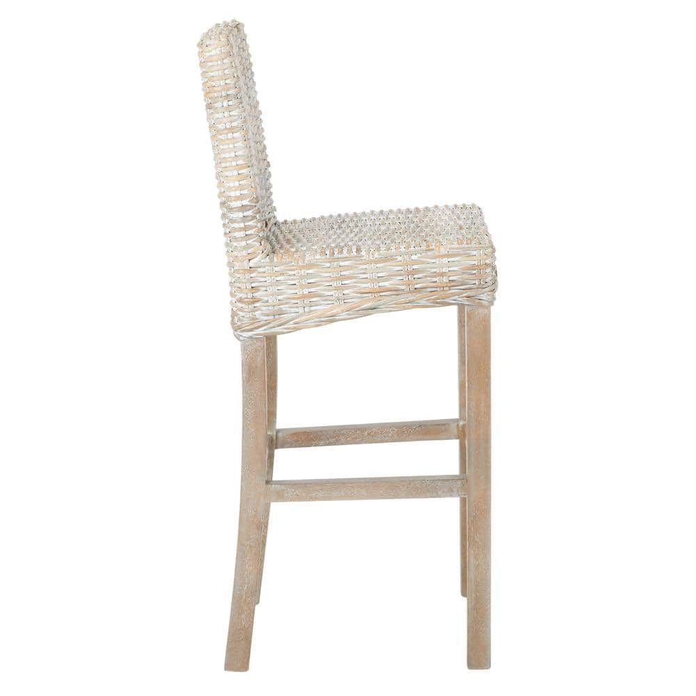 SAFAVIEH Tobie 43.31 in. Light Gray Bar Stool BST6500B