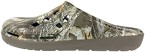 Realtree Men's Camouflage Clog Slip-on Shoe, Camo Print Clogs,Indoor Outdoor Clogs,Men's Size 8 to 13 / Women's Size 10 to 15