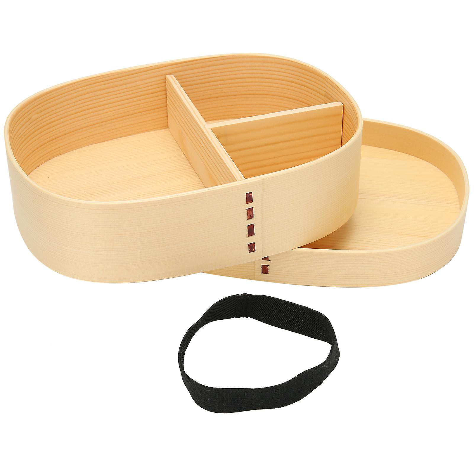 Lunch Box Portable Japanese-style Single-layer Wooden Food Sushi Container Tablewares