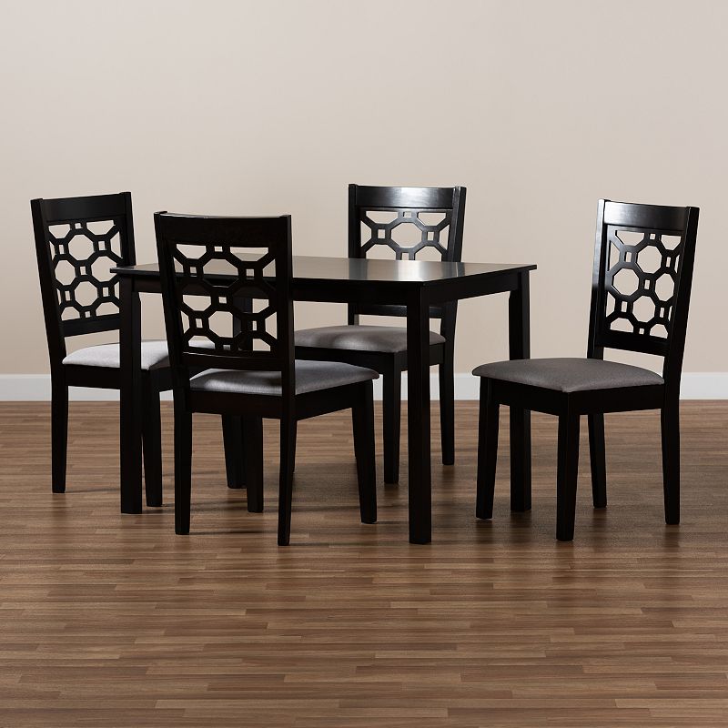 Baxton Studio Henry Dining Table and Chair 5-piece Set