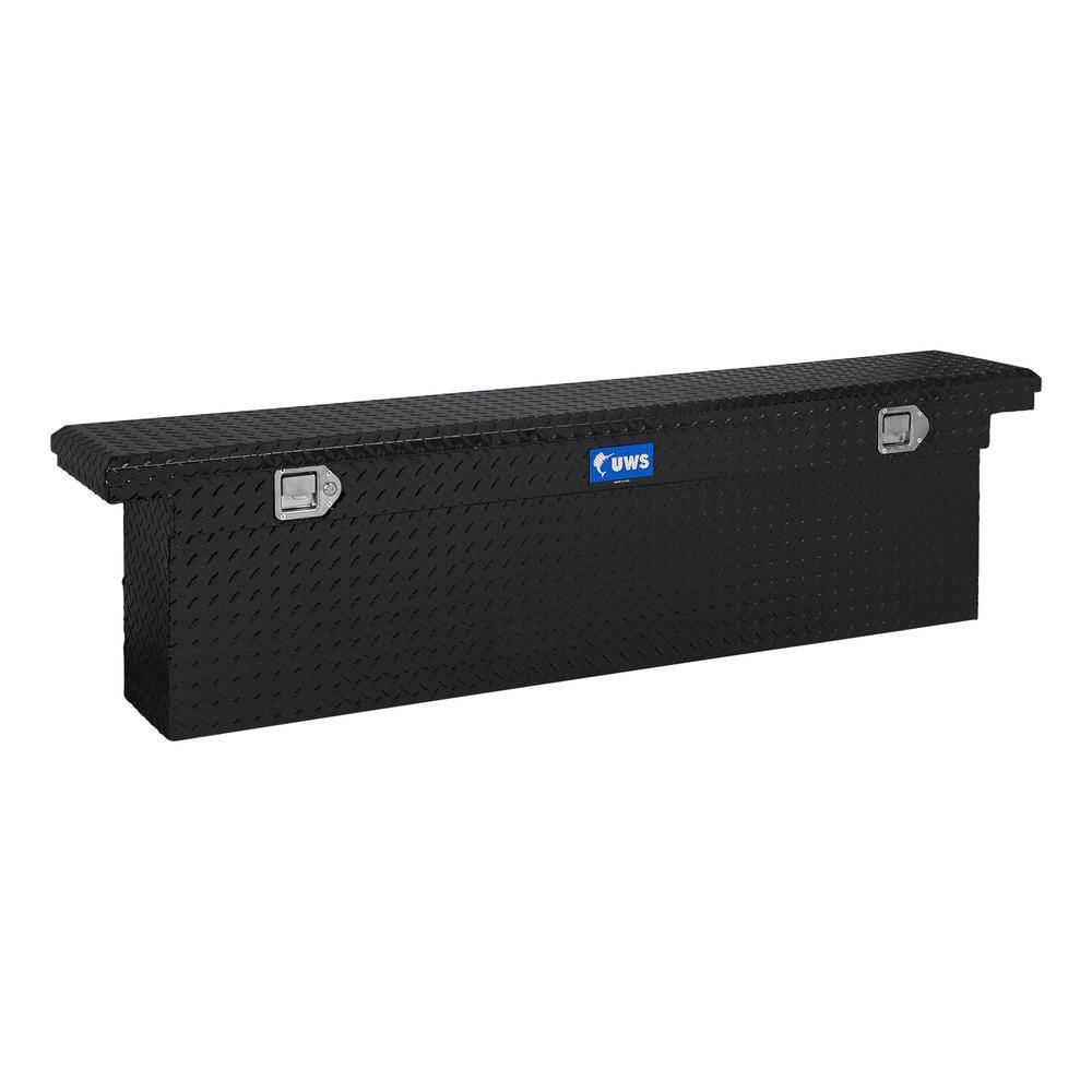 UWS 69 in. Gloss Black Aluminum Deep Slim Truck Tool Box Low Profile (Heavy Packaging) EC10842