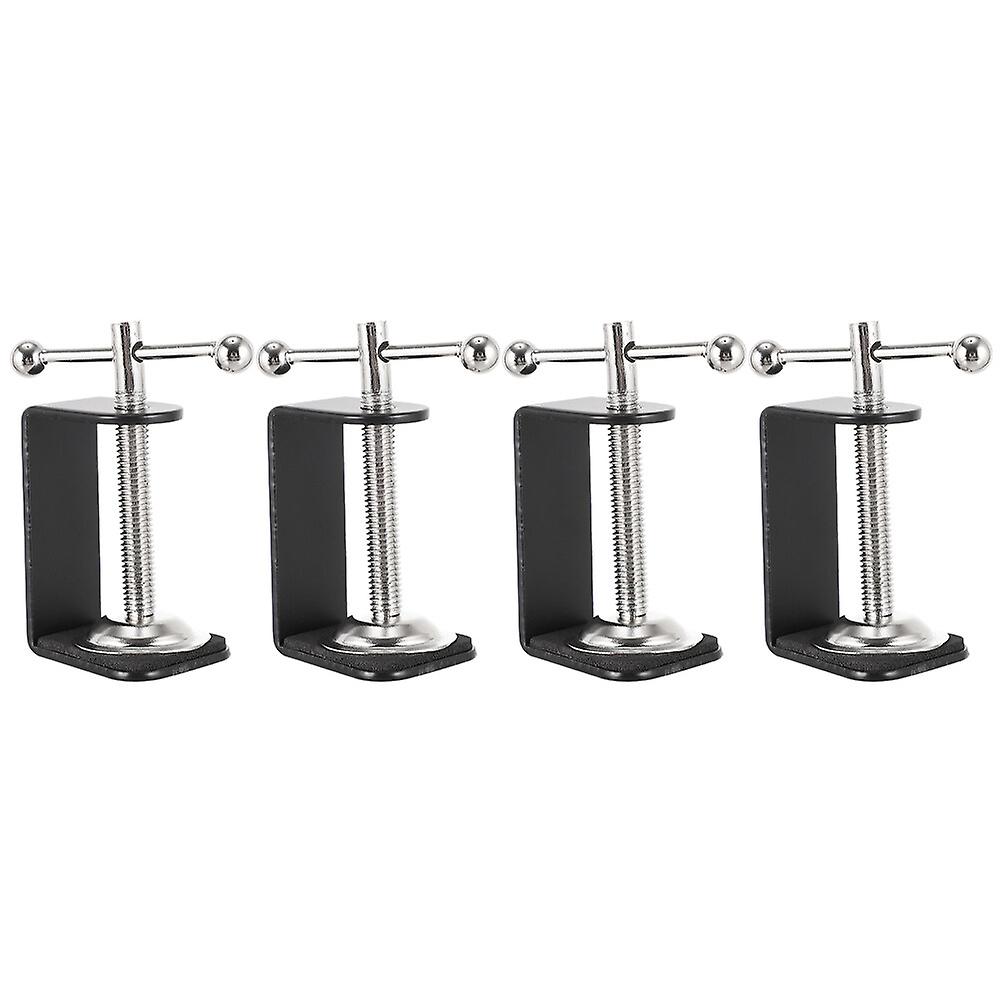 4 Pcs Desk Clamps Table Mounting Clamps Universal Desktop Mount Clamps Table Clamps