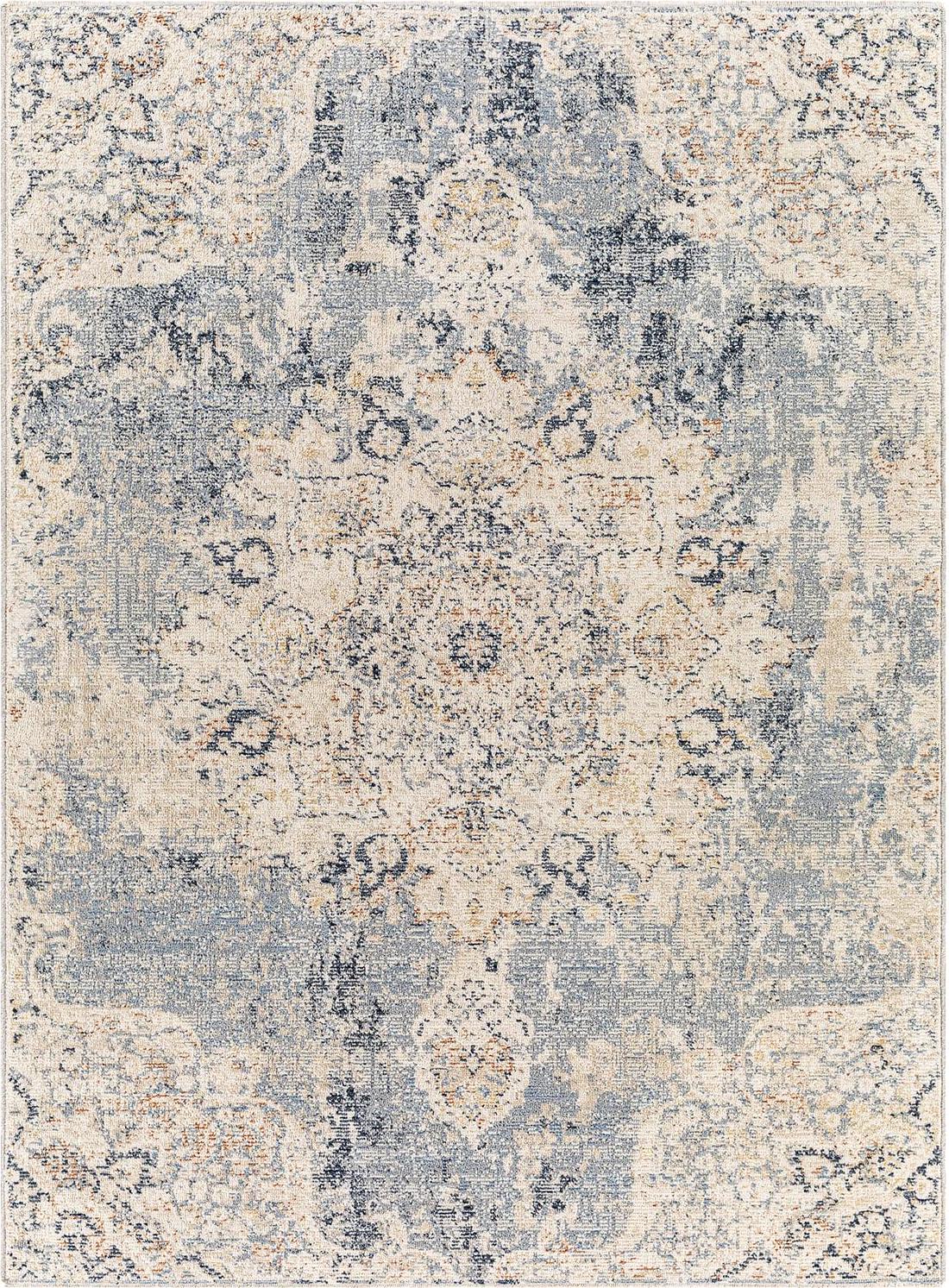 Mainstays Abstract with Fringe 58242 2  x 78242 Area Rug Ivory  Crowdfused