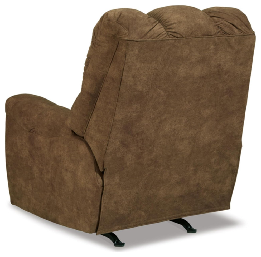 Contemporary Recliner  Manual Design With Tufted Faux Leather Seat   Contemporary   Recliner Chairs   by Decor Love  Houzz