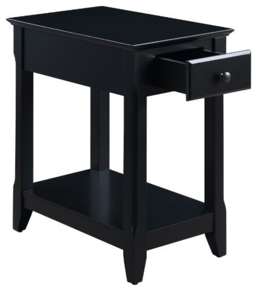 Ergode Accent Table Black Finish   Transitional   Side Tables And End Tables   by VirVentures  Houzz