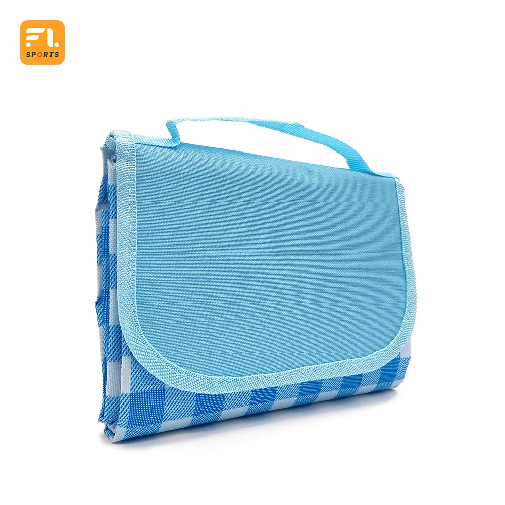 Customized Logo Recycled Portable Foldable Waterproof Beach Mat Outdoor Picnic Mat Blanket