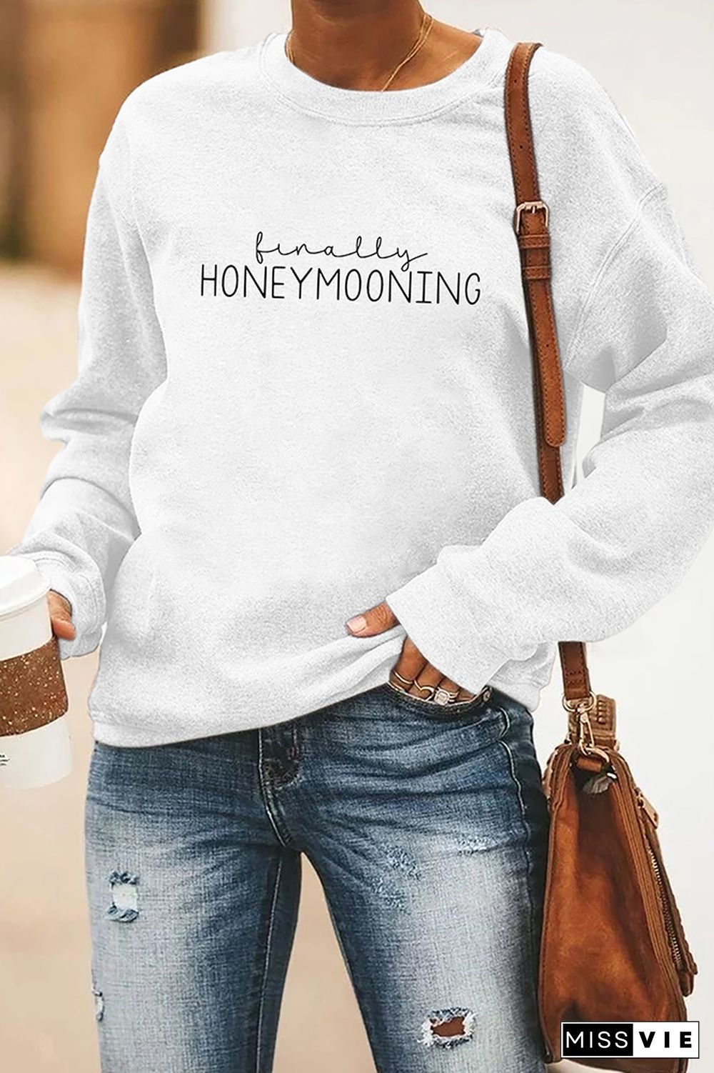 Finally Honeymooning Sweatshirt Wholesale