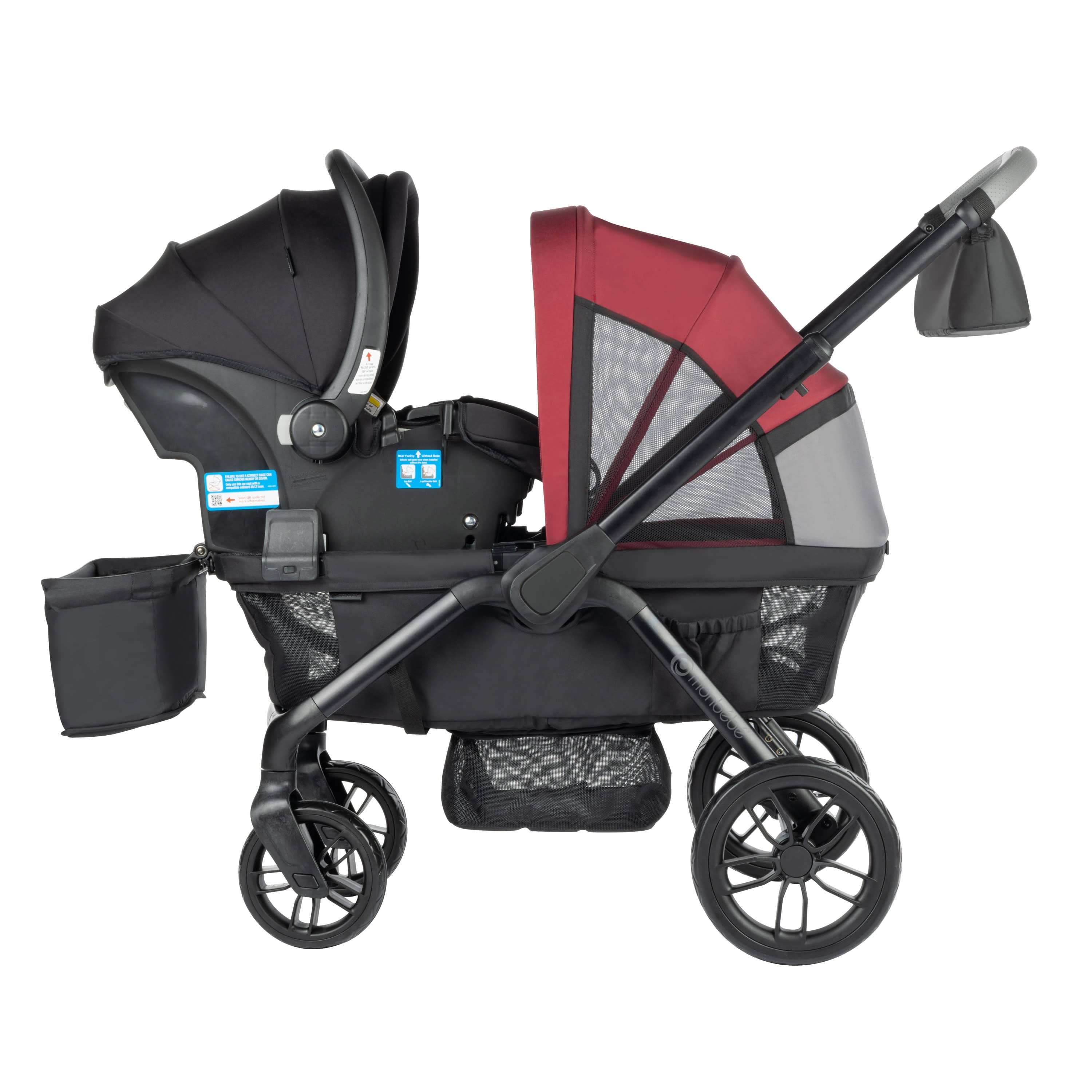 Monbébé Everyday Outings Wagon Stroller, Cardinal Red