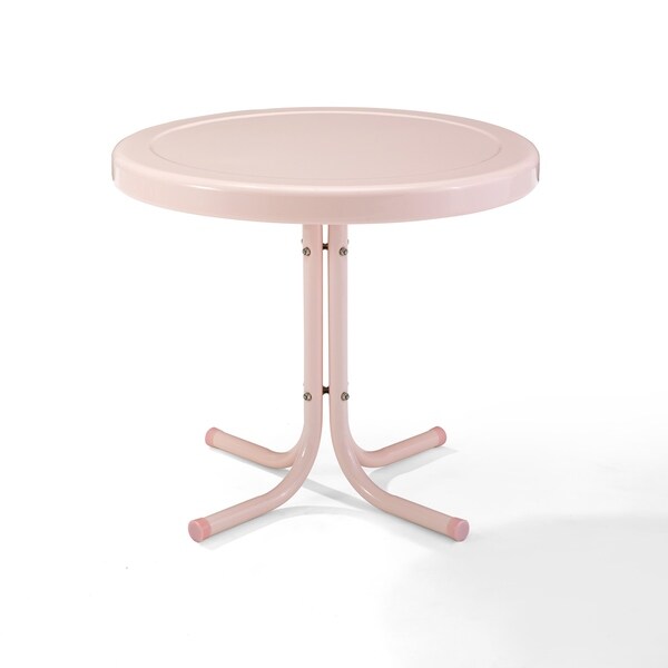 Crosley Retro Metal Side Table In Pink