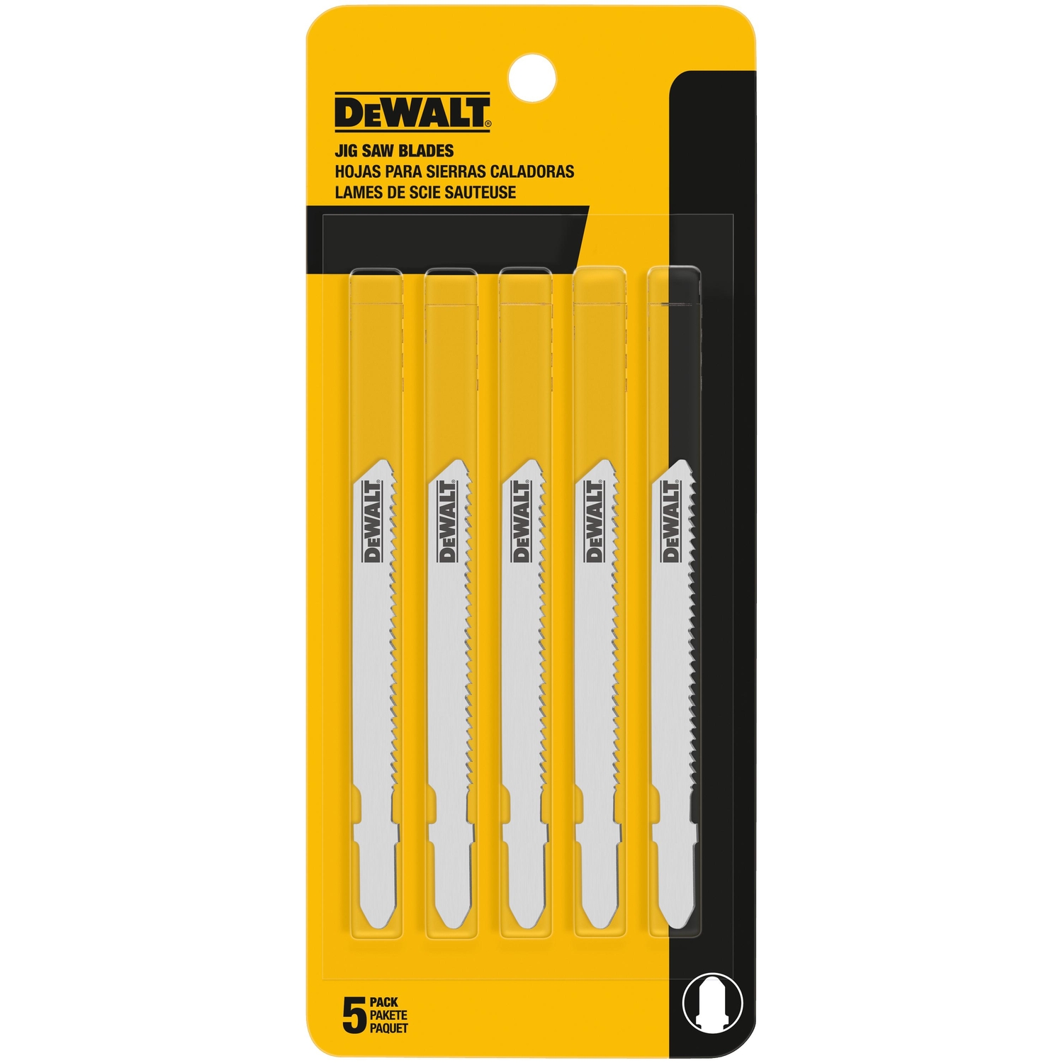 DW 3 in. Cobalt Steel T-Shank Jig Saw Blade 24 TPI 5 pk