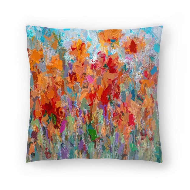 Americanflat Rustic Botanical Abstract Throw Pillow By Olena Art