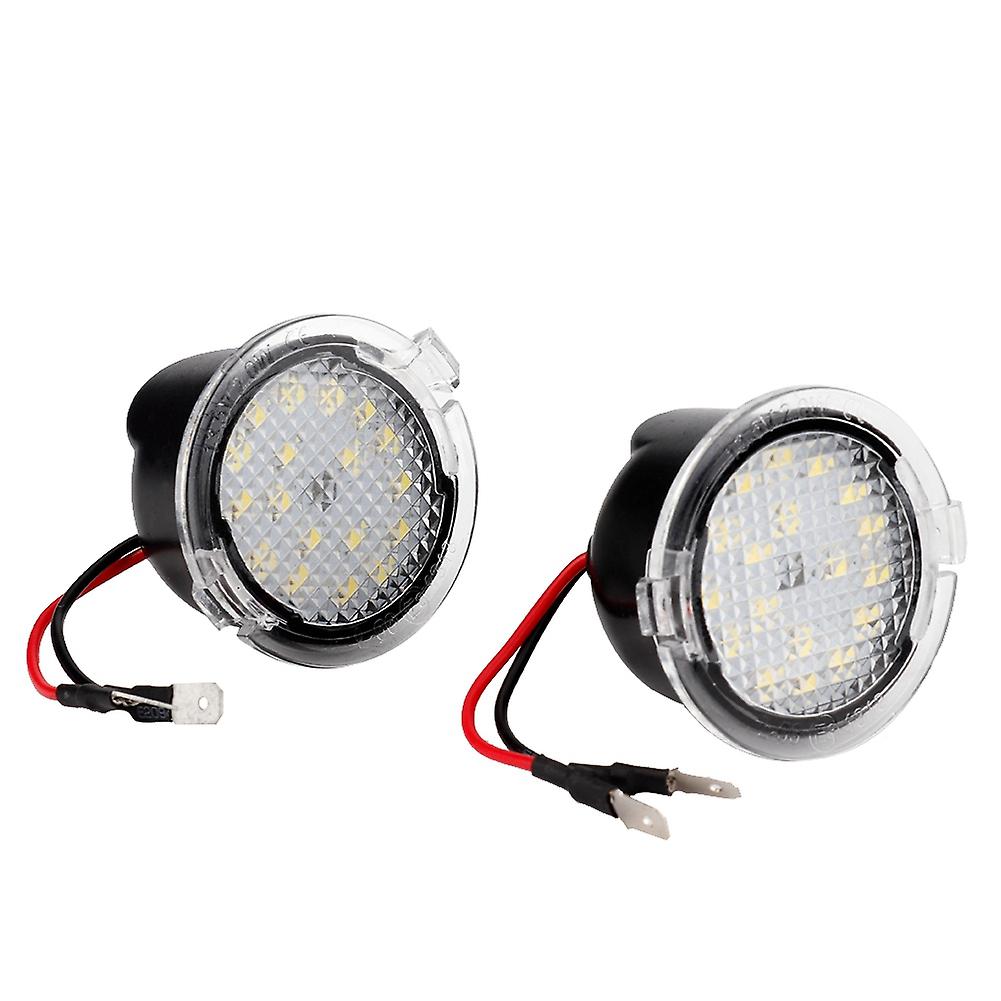 2pcs Led Under Side Rearview Mirror Puddle Light Lamp Fit For Ford Car Accessory