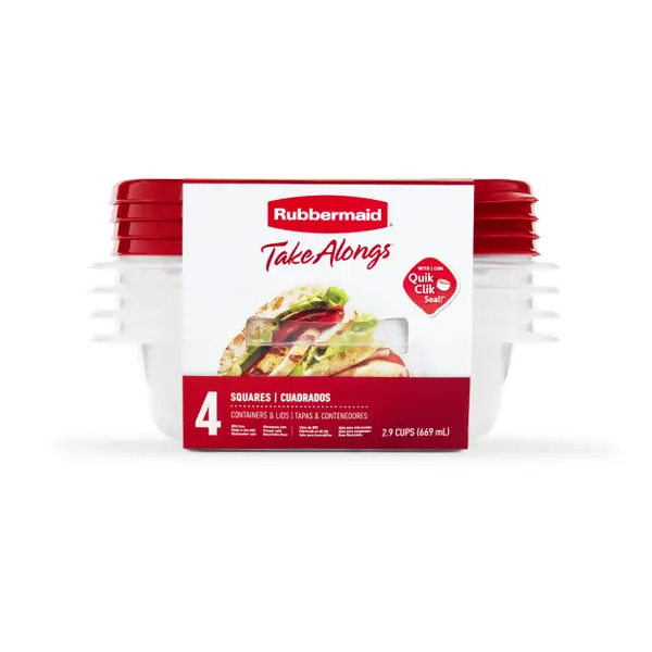 Rubbermaid 4-Pack Square TakeAlongs