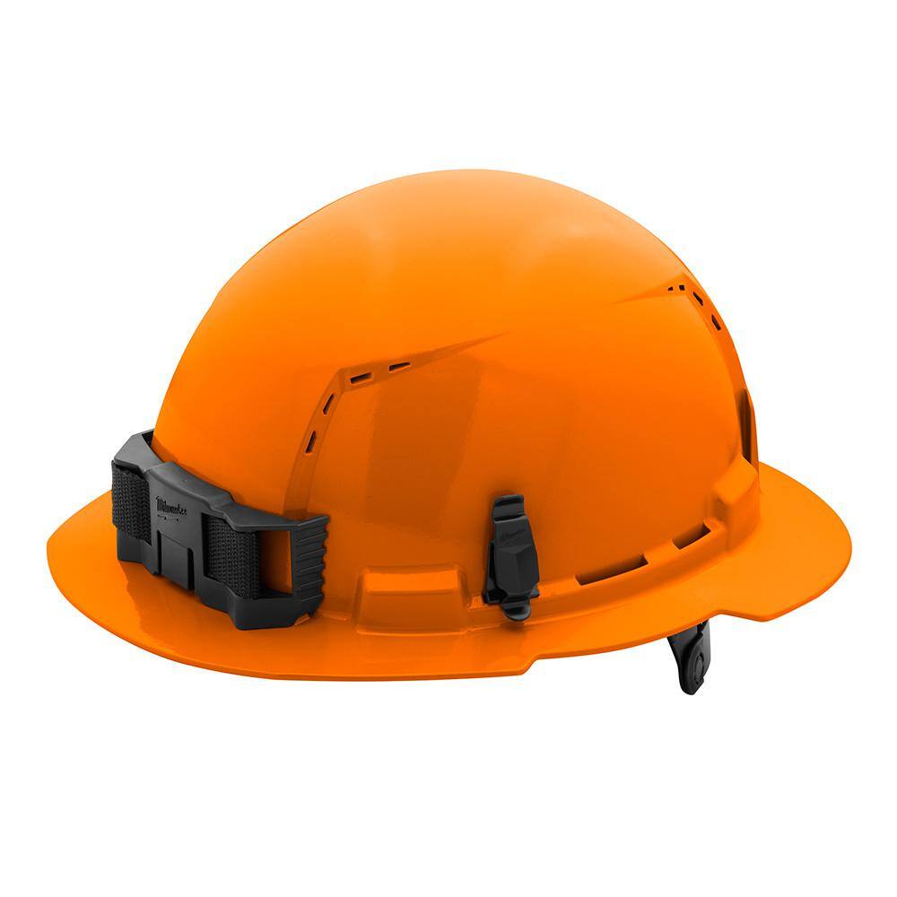 MW BOLT Orange Type 1 Class C Full Brim Vented Hard Hat with 6 Point Ratcheting Suspension 48-73-1233