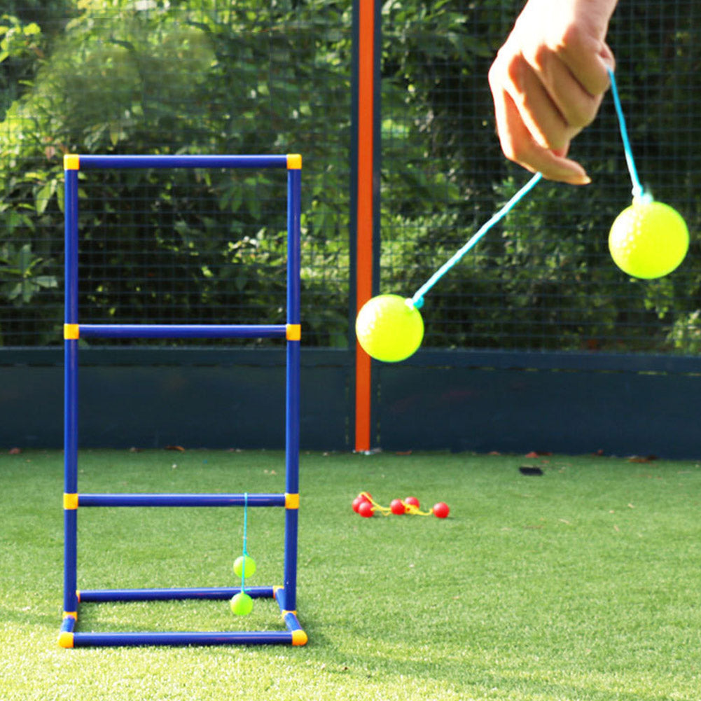 Toss Game Backyard Outdoor Play Golf Toy Kids Lawn Sport Funny Ladder Ball Set