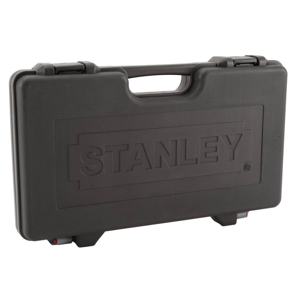 Stanley 14  38 in. Drive Black Chrome SAE 69-Piece Mechanic Tool Set 92-824