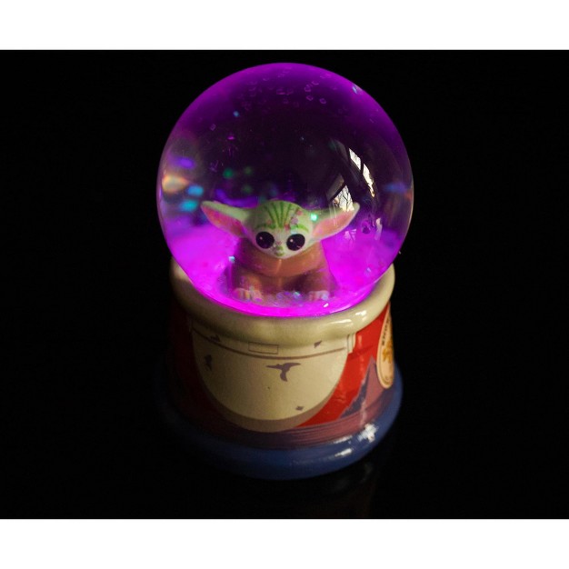 Silver Buffalo Star Wars The Mandalorian The Child Hover Pod Light up Mini Snow Globe