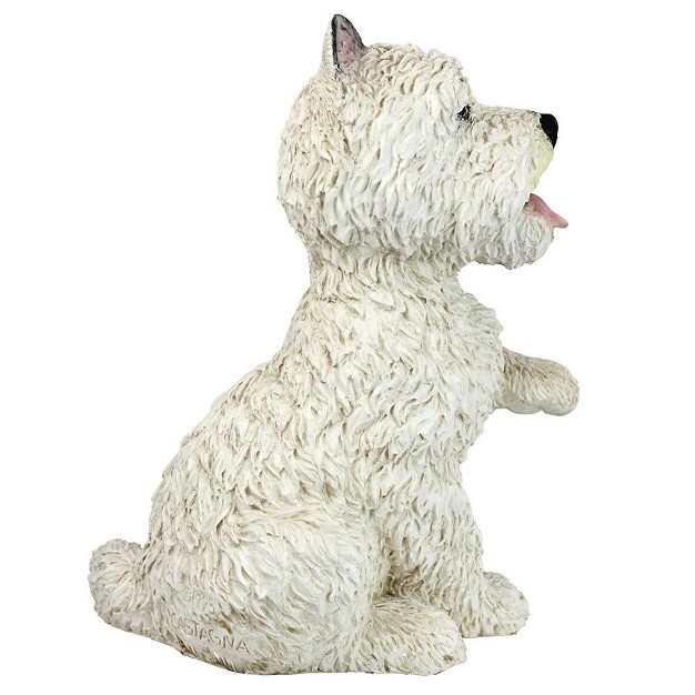 Design Toscano West Highland Terrier Puppy Dog Statue White