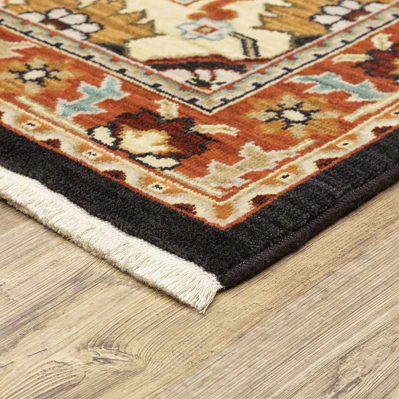 StyleHaven Linwood Floral Medallion Fringed Area Rug